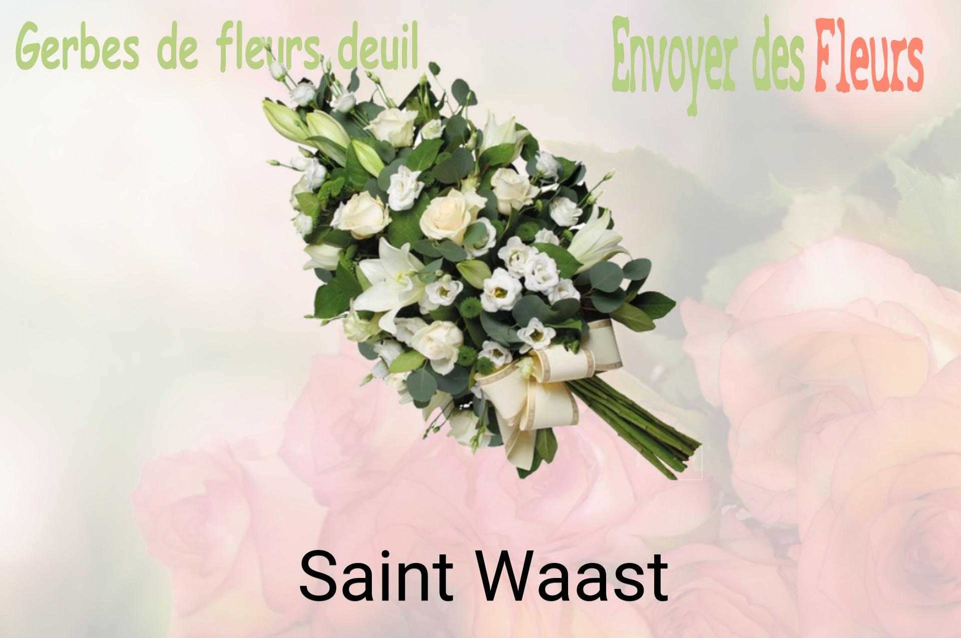 Gerbe de fleurs de deuil livrée à Saint-Waast